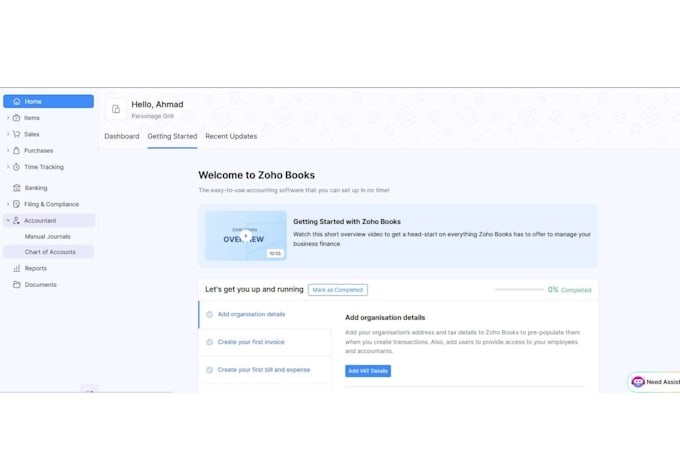 do monthly bookkeeping zoho books cleanup and setup